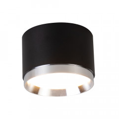 Светильник потолочный Feron Barrel DUET HL459 12W, 230V,GX53, черный + хром IP20