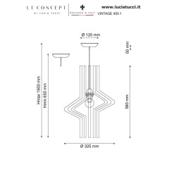 Подвесной светильник Lucia Tucci Vintage 450.1