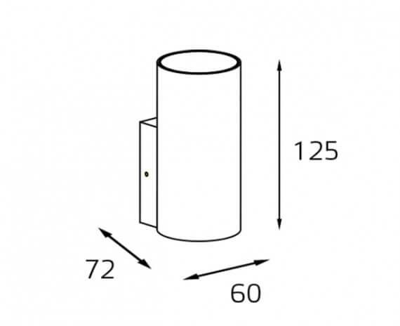 Настенный светильник Italline DANNY W1 black