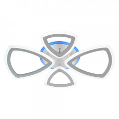 Потолочная люстра ЭкономСвет 50338/2+2WT RGB