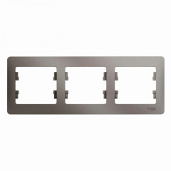 Рамка 3-постовая Systeme Electric Glossa платина GSL001203