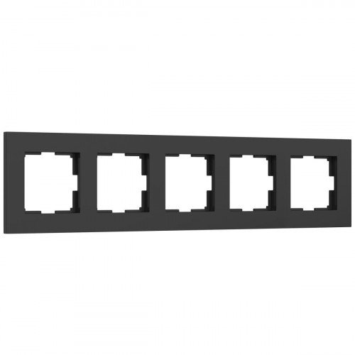 Рамка Werkel Slab на 5 постов черный софт W0052908 4690389207907