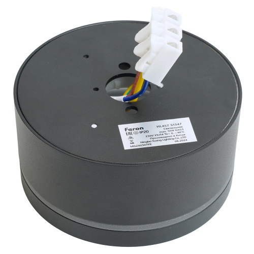 Светильник потолочный Feron HL457 12W, 230V, GX53, черный 51347