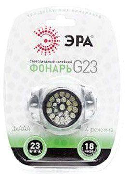 Налобный светодиодный фонарь ЭРА от батареек 95 лм G23 Б0019260