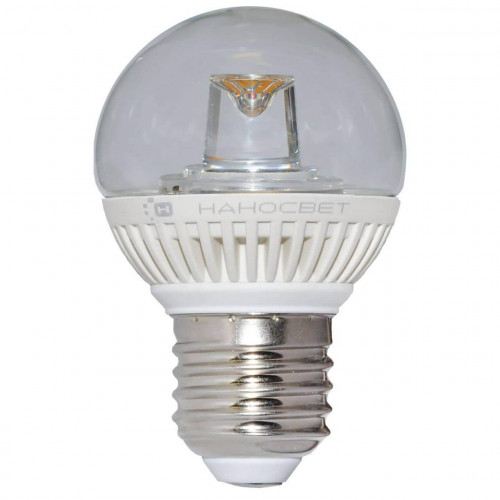 Лампа светодиодная Наносвет E27 5W 2700K прозрачная LC-GCL-5/E27/827 L141