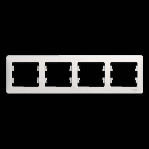 Рамка 4-постовая Systeme Electric Glossa белая GSL000104