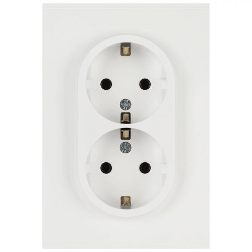 Розетка ЭРА Arktik 16-2104-08 двойная с заземлением 2X2P+E Schuko 16А-250В белый матовый Б0070451