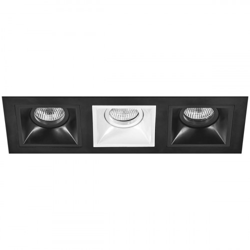 Комплект из светильников и рамки Lightstar Domino Quadro (214537+214507+214506+214507) D537070607