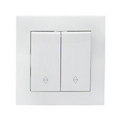 Валенсия выключатель 2-кл. 10А белый проходной EKF PROxima EWV10-027-10