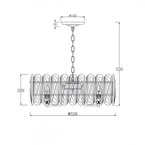 Подвесная люстра Escada Arabana 2114/8S Gold