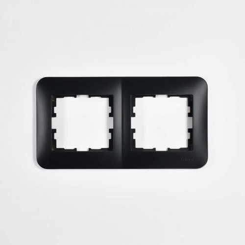 Рамка 2-ая горизонтальная Lezard Karina Life черная 708-4200-147