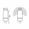 Лампа cветодиодная Gauss G4 5W 4100K прозрачная 18725