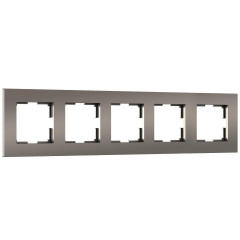 Рамка Werkel Slab на 5 постов бронза/софт W0052963 4690389207945