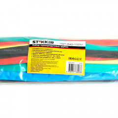 Термоусадочная трубка Stekker HST-840-100M, длина 100 см., коэф. усадки 2:1, мультиколор 39722