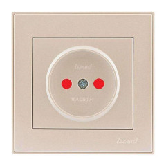 Розетка с защитой от детей Lezard Rain белый жемчуг 703-3030-124