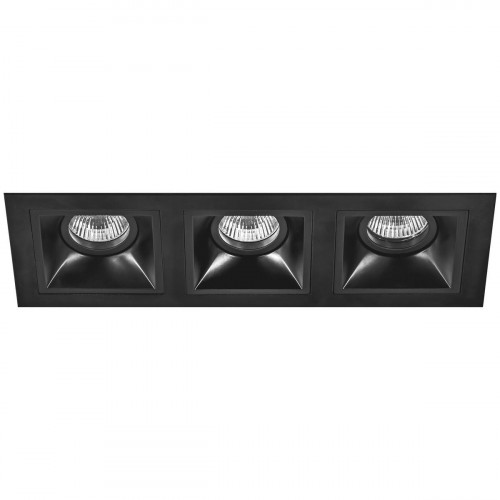 Комплект из светильников и рамки Lightstar Domino Quadro (214537+214507+214507+214507) D537070707