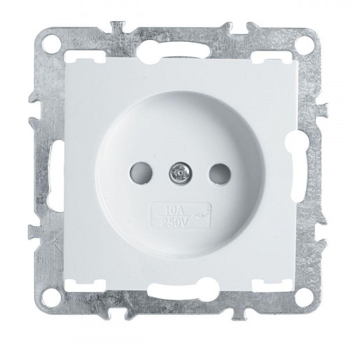 Розетка 1-местная б/з (механизм), Stekker, PST10-9109-01, 250В, 16А с защитной шторкой Эрна, белый 39316