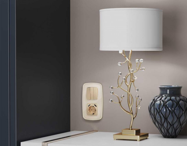 Лицевая панель розетки AMBRELLA VOLT OP6090