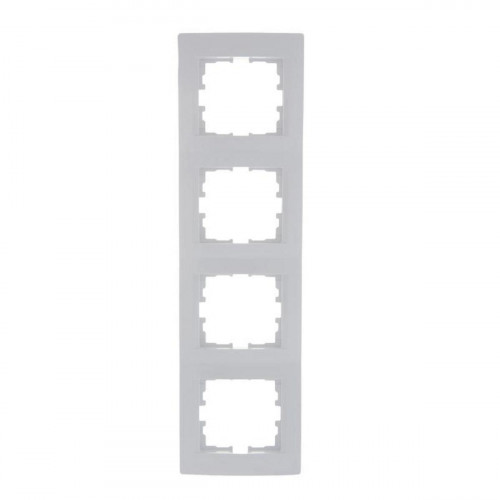 Рамка 4-ая вертикальная Lezard Karina белая 707-0200-154