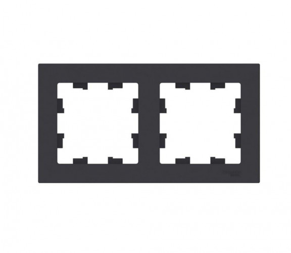 Рамка 2-постовая Systeme Electric AtlasDesign карбон ATN001002