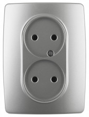 Розетка ЭРА 12 2x2P 16A 250V 12-2107-03 Б0031240