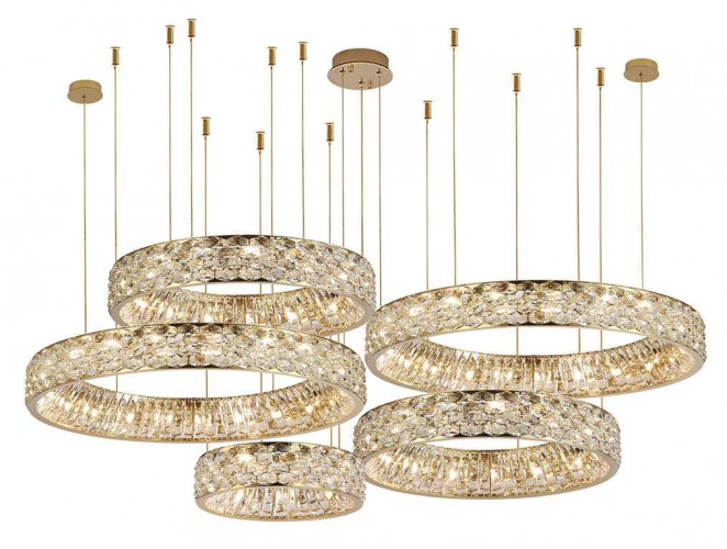 Горизонтальная композиция Newport 8530 из пяти колец золото №185 S8530_185G