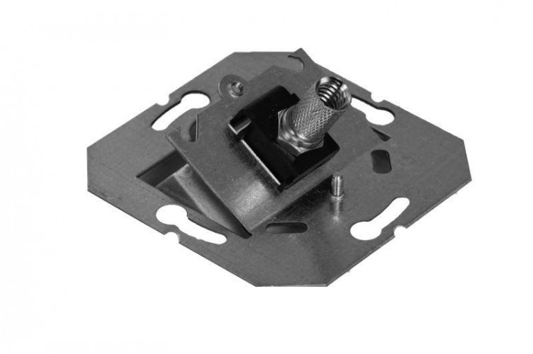 ТВ-розетка оконечная Liregus Epsilon серебро 28-182