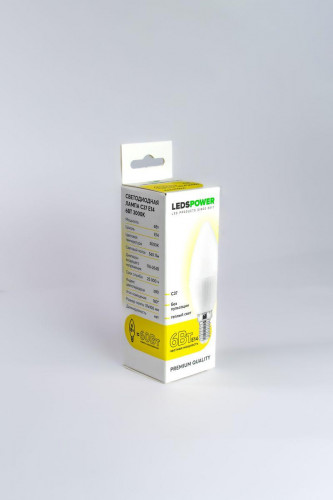 Светодиодная лампа LEDS POWER C37 E14 6Вт 3000К 006666