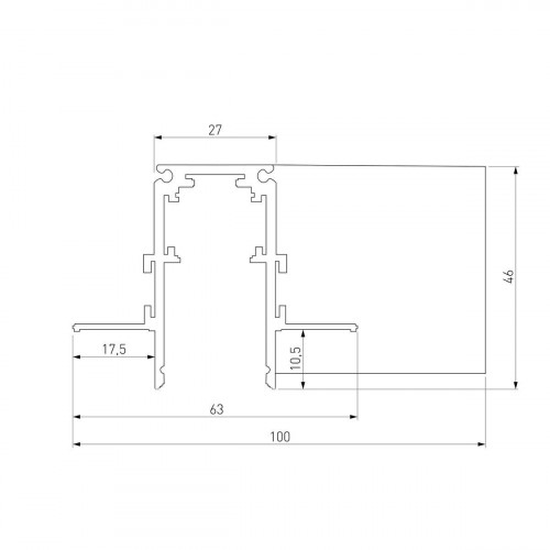 Коннектор L-образный Elektrostandard Slim Magnetic 85214/00 a067509