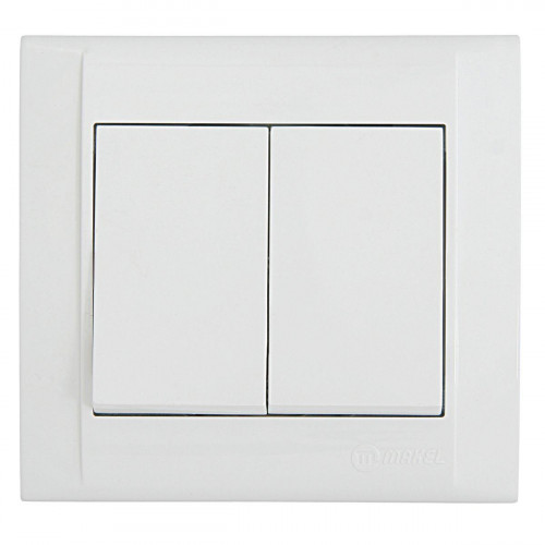 Выключатель Makel 2-кл. СП Defne 10А IP20 белый 42001003