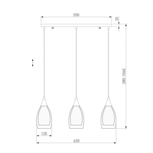 Подвесной светильник Eurosvet Cosmic 50285/3 хром