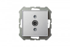 ТВ-розетка оконечная Liregus Epsilon серебро 28-1821