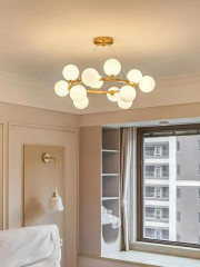 Люстра подвесная Alfa Light F2024-15 E27*12 Медный цвет