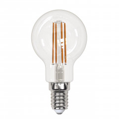 Лампа светодиодная филаментная Uniel E14 13W 3000K прозрачная LED-G45-13W/3000K/E14/CL PLS02WH UL-00005905