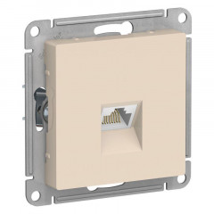 Розетка компьютерная RJ45 Systeme Electric AtlasDesign 5e кат UTP бежевая ATN000283