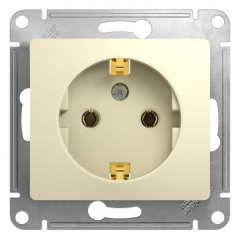 Розетка 2К+З Systeme Electric Glossa 16A 250V бежевая GSL000243