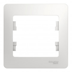 Рамка 1-постовая Systeme Electric Glossa белая GSL000101