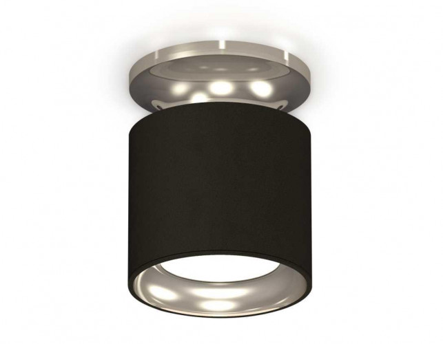 Комплект накладного светильника Ambrella light Techno Spot XS7402080 SBK/PSL черный песок/серебро полированное (N7927, C7402, N7023)