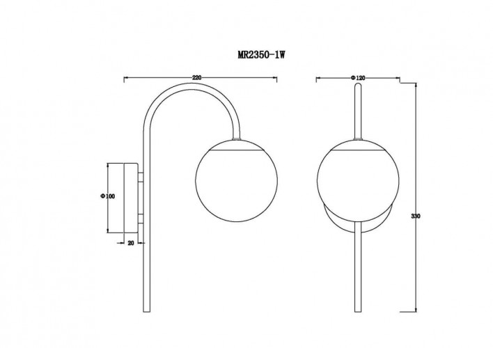 Бра MyFar Cassia MR2350-1W