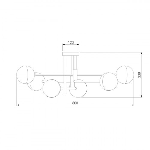 Потолочная люстра Eurosvet Nuvola 70129/6 хром