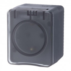 Розетка 2К+З Systeme Electric AtlasDesign 16A 250V со шторками антрацит ATN544045