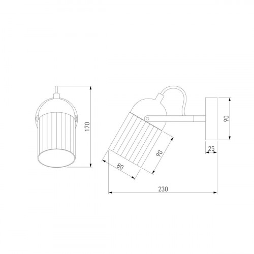 Настенный светильник Eurosvet 20122/1 черный/золото