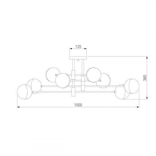 Потолочная люстра Eurosvet Nuvola 70129/8 латунь