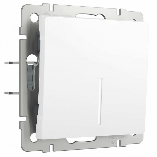 Выключатель одноклавишный Werkel с подсветкой белый матовый W1110161 4690389184567