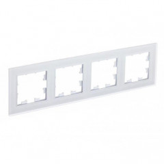 Рамка 4-постовая Systeme Electric AtlasDesign Nature белая ATN330104