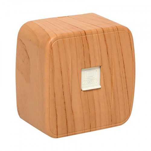 Розетка RJ-45 1-местная ОП Минск, 1А, 120В, светлое дерево EKF EGK01-035-30