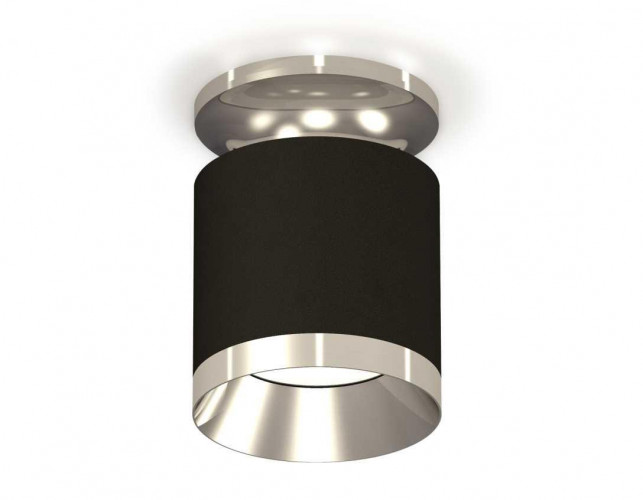 Комплект накладного светильника Ambrella light Techno Spot XS7402082 SBK/PSL черный песок/серебро полированное (N7927, C7402, N7032)