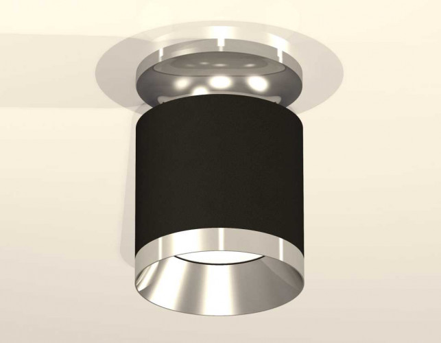 Комплект накладного светильника Ambrella light Techno Spot XS7402082 SBK/PSL черный песок/серебро полированное (N7927, C7402, N7032)