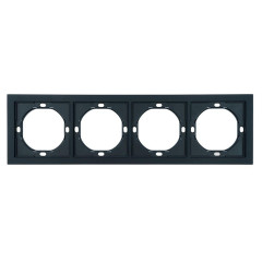 Рамка 4-местная, Stekker Мия, PFR00-3004-05, черный бархат 50464