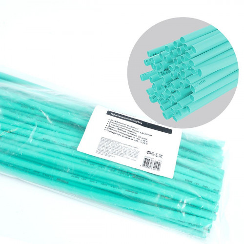 Термоусадочная трубка Stekker 6,0/3,0 мм, длина 100 см., усадка 2:1, зеленый HST-630-100GN 50259